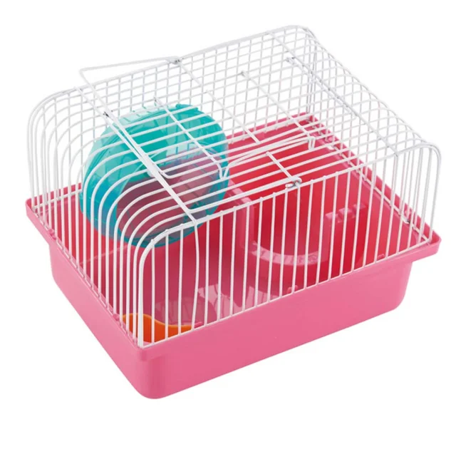 Клетка AnimAll Cube для хомяка 23.2x17х12 см, розовая