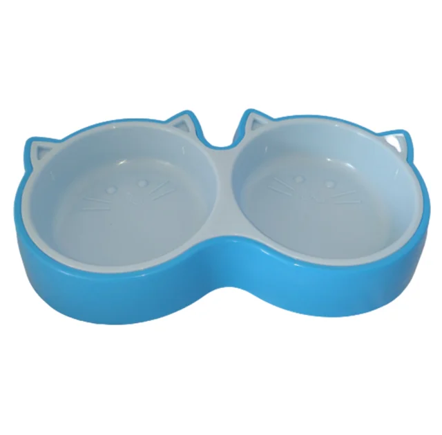 Пластикова миска AnimAll для котів (2 х 350 мл), блакитна