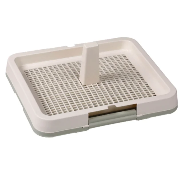 Туалет під пелюшки AnimAll з гратами і стовпчиком, 48,3x40,3х4 см, оливковий