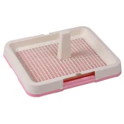 Туалет под пеленки AnimAll с решеткой и столбиком, 48,3x40,3х4 см, розовый