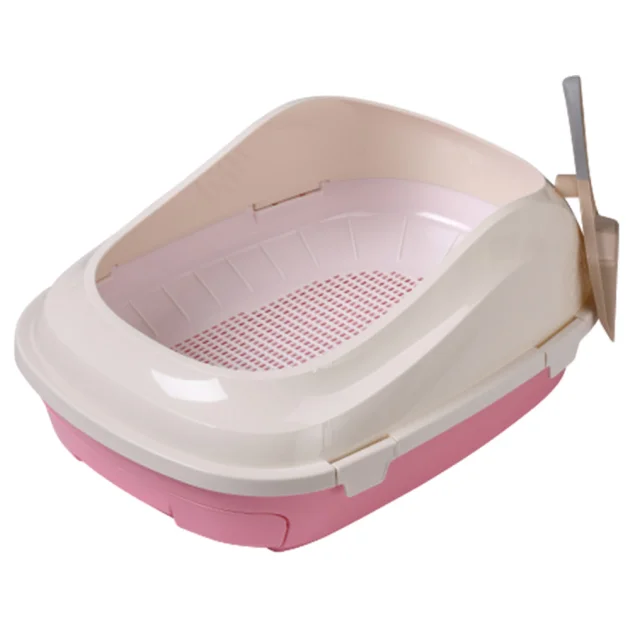 Туалет с сеткой AnimAll P 1061 для взрослых кошек, 56×40×21, розовый