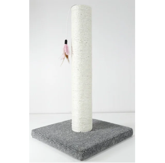 Когтеточка AnimAll для кошек, сизаль, серая, 30х30х47 см