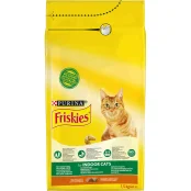 Сухой корм Purina Friskies Indoor Cat для кошек живущих в помещении, с курицей и овощами, 1.5 кг