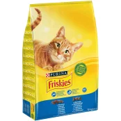 Сухой корм Purina Friskies для кошек, с лососем и овощами, 10 кг