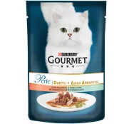 Влажный корм Purina Gourmet Perle Duo для кошек, с лососем и сайдой, 85 г