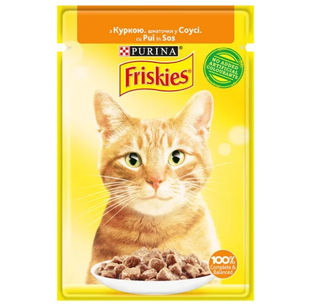 Влажный корм Purina Friskies для кошек, с курицей, 85 г