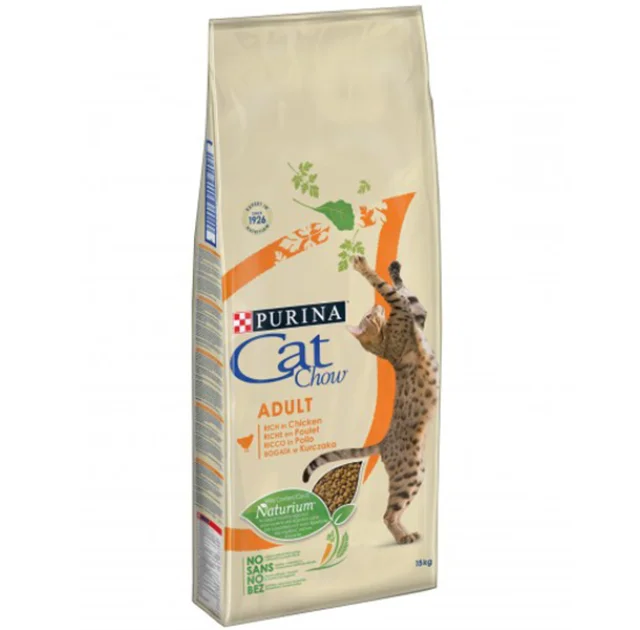 Сухой корм Purina Cat Chow Adult для кошек, с курицей, 15 кг