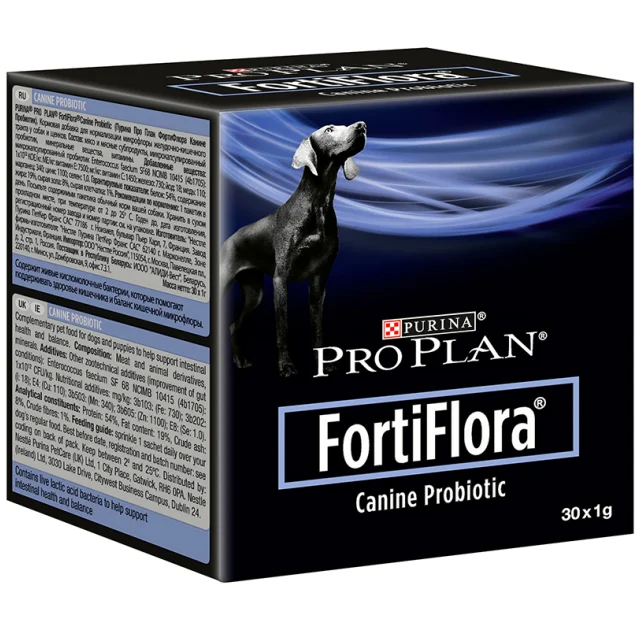Пробиотик Purina Pro Plan FortiFlora Canine Probiotic, для поддержки микрофлоры ЖКТ у собак и щенков, 30 г