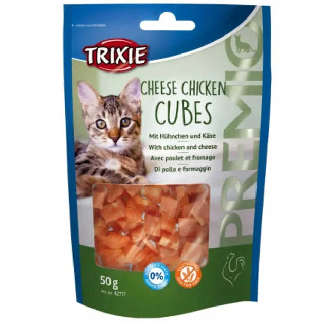 Сырные кубики Trixie Premio для котов, курица с сыром, 50 г