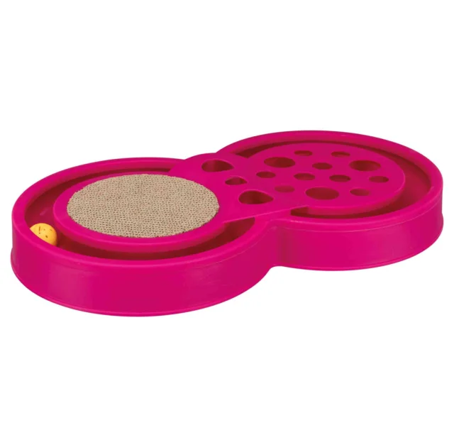 Игрушка Trixie Fumble & Scratch с драпаком, для кошек, 60х33 см, розовый