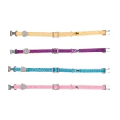 Нашийник нейлоновий регульований Trixie Glitter з дзвіночком, для кішок