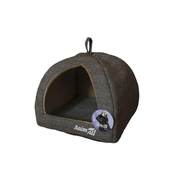 Домик AnimAll Darling S для собак, серый, 38×38×29 см