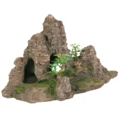 Грот для рибок Trixie - Скелі з печерою з рослинами, 22х10.5х12.5 см