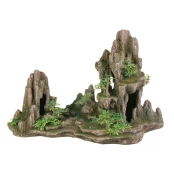 Грот для рибок Trixie - Скелі з печерою з рослинами, 45х22х28.5 см