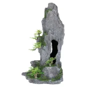 Грот для рибок Trixie - Скелі з печерою з рослинами, 23.5х14.5х37 см