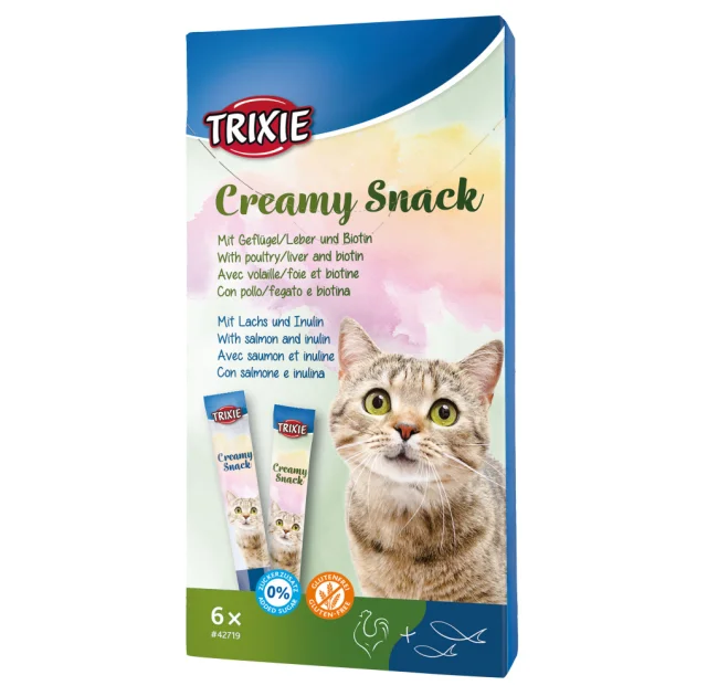 Жидкое лакомство Trixie Creamy Snacks для кошек, 6×15 г