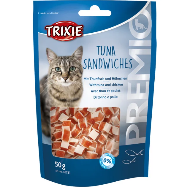 Лакомство Trixie для кошек, сендвичи с тунцом и курицей, 50 г