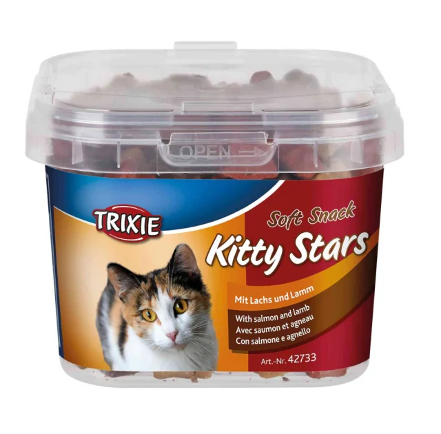 Ласощі Trixie Kitty Stars для котів, лосось з ягнятком, 140 г