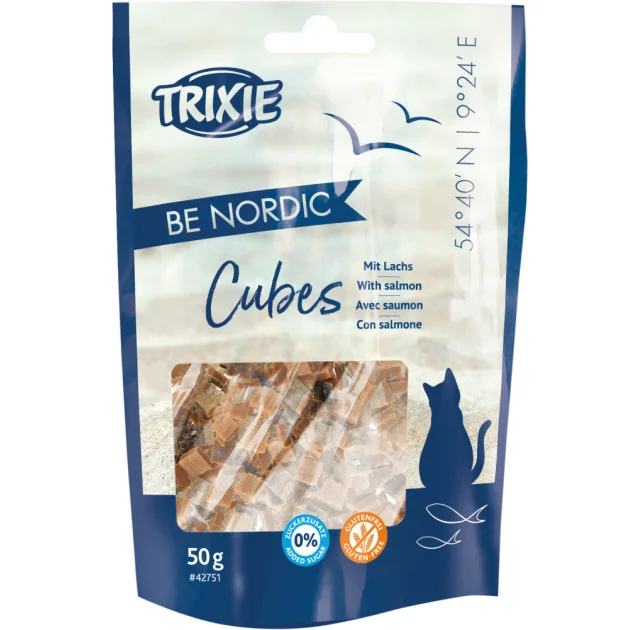 Лакомство Trixie Be Nordic Cubes кусочки с лососем, для кошек, 50 г
