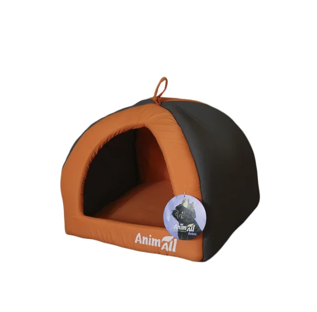 Домик AnimAll Wendy M для собак, оранжевый, 41×41×32 см