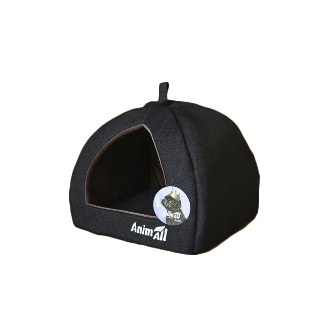 Домик AnimAll Piter M для собак, серый, 41×41×32 см