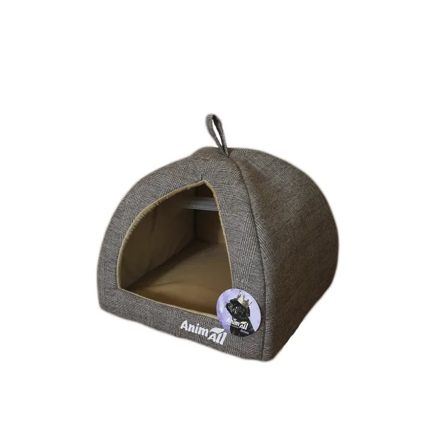 Домик AnimAll Darling M для собак, светло-серый, 41×41×32 см