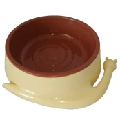 Пластиковая миска AnimAll в форме улитки, для кошек, L, 350 мл, желто-коричневая