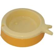 Пластиковая миска AnimAll в форме рыбки, для кошек, S, 200 мл, желто-оранжевая