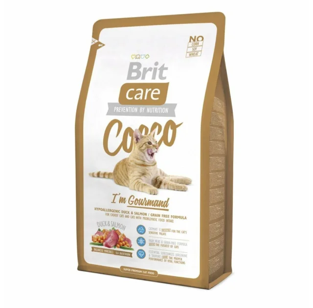 Сухой корм Brit Care Cat Cocco I am Gourmand, для привередливых кошек, 2 кг