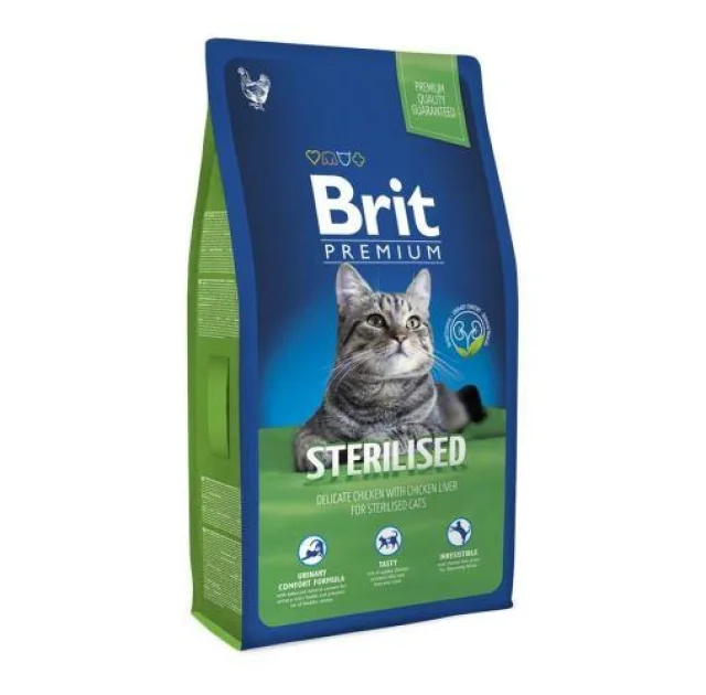 Сухой корм Brit Premium Cat Sterilized, для стерилизованных кошек, 8 кг