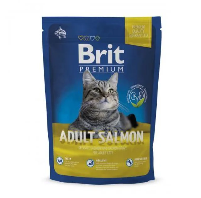 Сухой корм Brit Premium Cat Adult Salmon, для кошек, с лососем, 1.5 кг