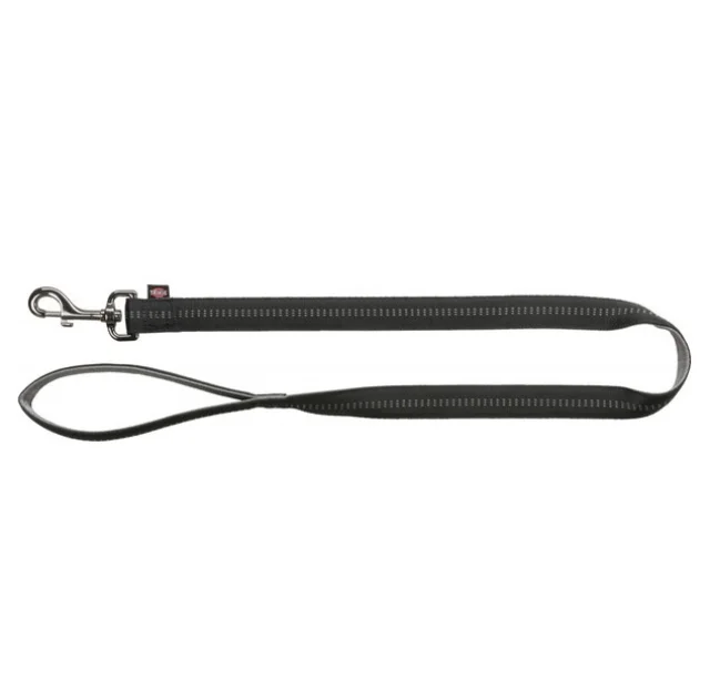 Поводок Trixie Softline Elegance Lead для собак, размер L-XL, 1 м/25 мм, черный/графит