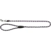 Поводок Trixie Cavo S-M, для собак, 1 м, 12 мм, светло-сиреневый/графит