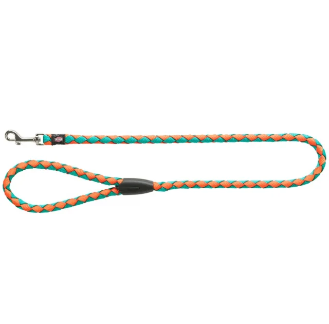Поводок Trixie Cavo Lead для собак, плетёный, круглый, размер L-XL, 1 м/18 мм, папайя/океан