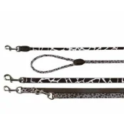 Поводок Trixie Savanne, для собак, 2 м, 13 мм, серебро/черный