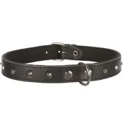 Ошейник кожаный Trixie, для собак, 32 см, 12 мм, черный