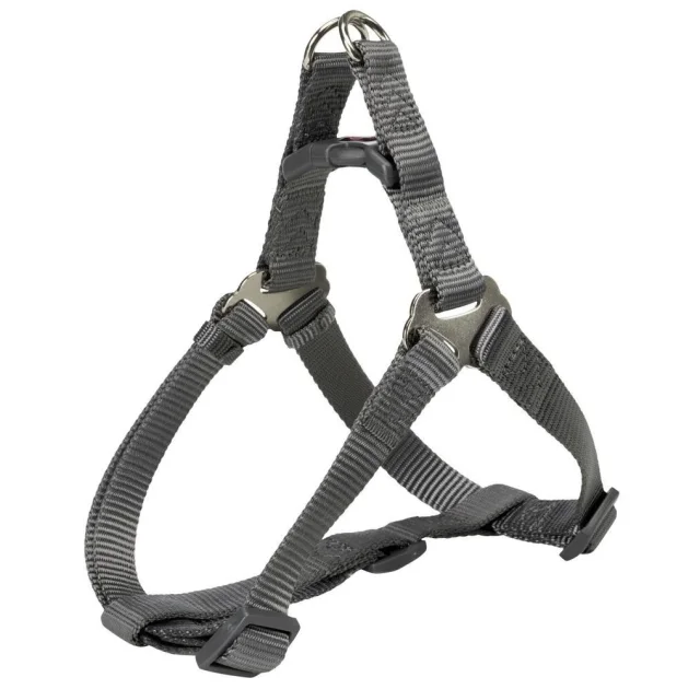 Шлея Trixie Premium One Touch Harness, для собак, 40-50 см, 15 мм, размер S, графит