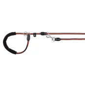 Поводок с ошейником-удавкой Trixie Fusion, для собак, 1.9 м, 13 мм, черный/оранжевый