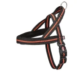 Шлея норвежская Trixie Fusion, для собак, 60-76 см, 25 мм, черный/оранжевый