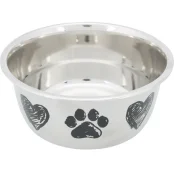 Миска металлическая с резиновой основой Trixie, для собак, 2 л, 20 см
