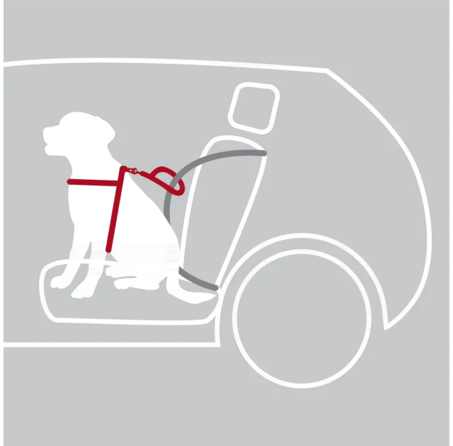 Защитная шлея в авто Trixie Dog Protect, 65-80 см, 25 мм, черный
