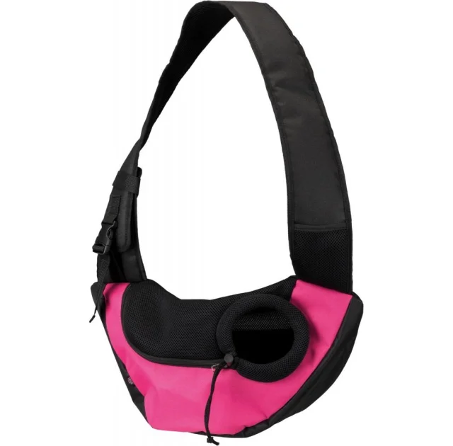 Слинг-переноска Trixie Sling для собак до 5 кг, розово-чёрный, 50×25×18 см