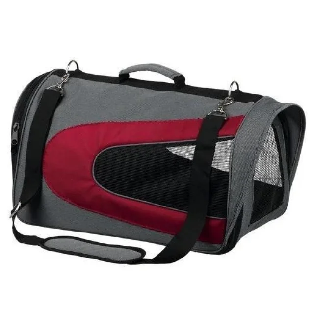 Cумка-переноска Trixie Alina для собак, серо-красный, 27×27×54 см