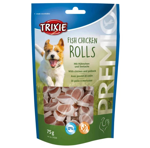 Рулети Trixie Premio для собак, курка із сайдою, 75 г