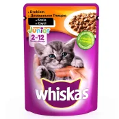 Влажный корм Whiskas для котят, с домашней птицей в соусе, 100 г