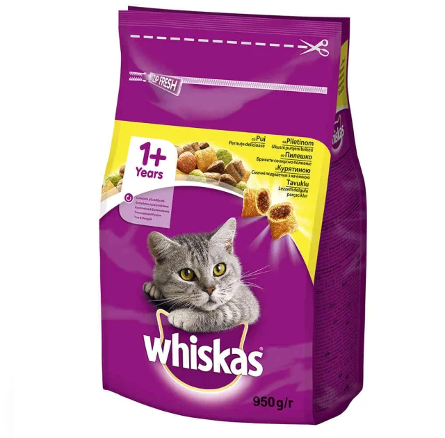Сухой корм Whiskas для кошек, с курицей, 950 г