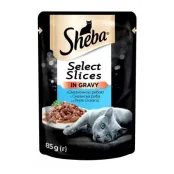 Влажный корм Sheba Selection in Sauce для кошек, с океанической рыбой в соусе, 85 г