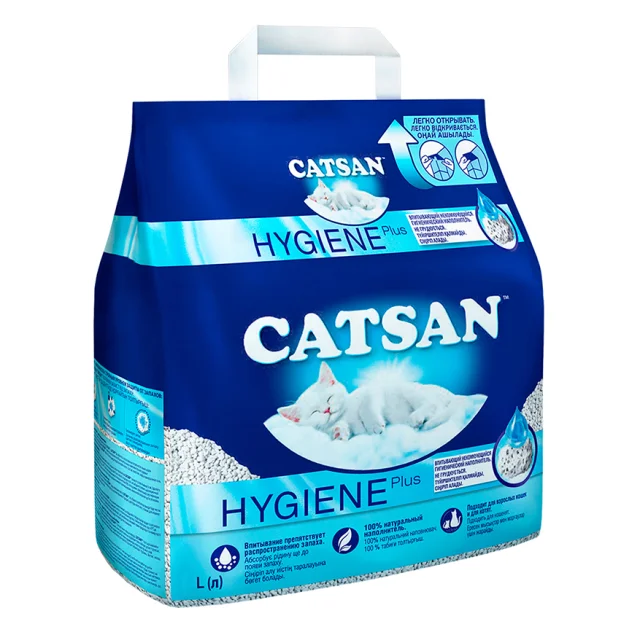 Наповнювач Catsan Hygiene Plus для котячого туалету, поглинаючий, 4.9 кг (10 л)