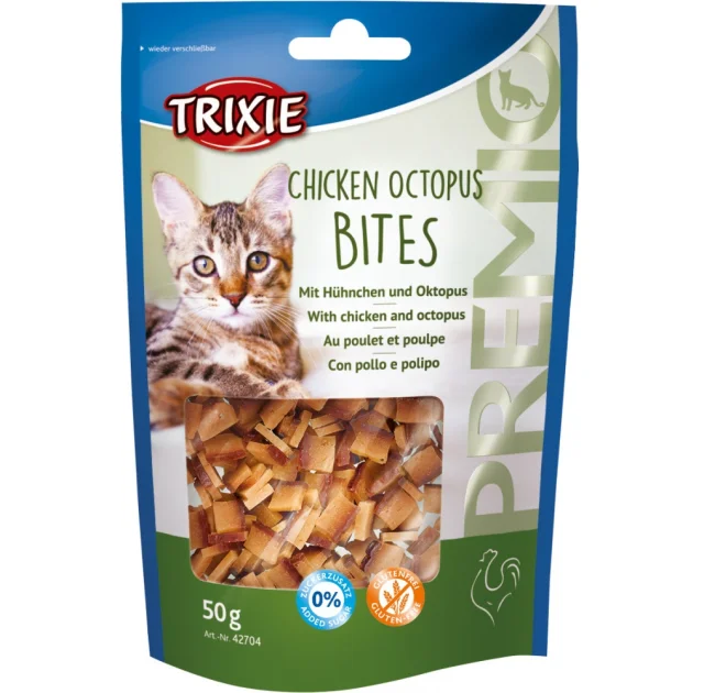 Ласощі, Trixie Premio, для кішок, курка / восьминіг, 50 г