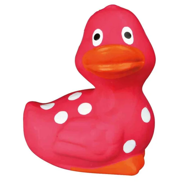 Игрушка Trixie утка в горошек, для собак, 8 см, латекс